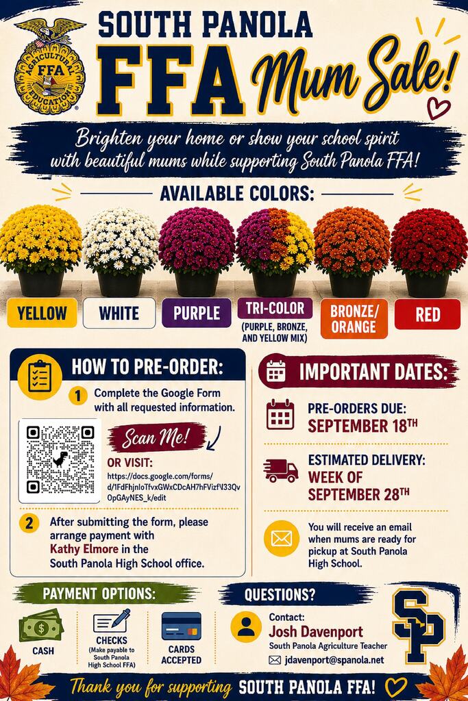 FFA mum sale flyer