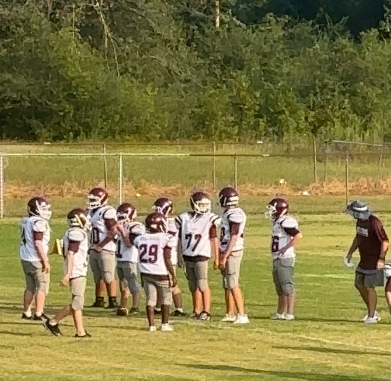 football team on field