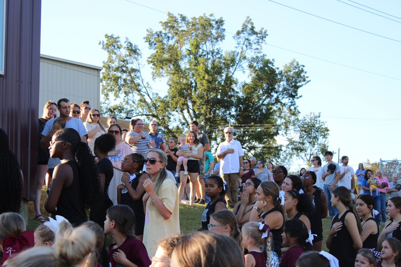 crowd of fans at a football game