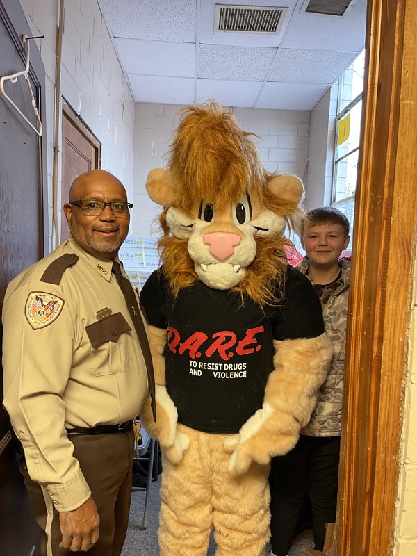 Dare Mascot and sheriff deputy