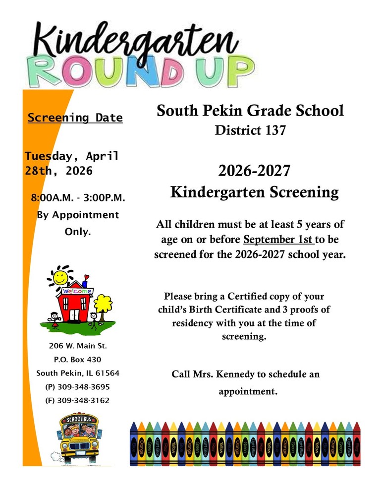 2026-2027 Kindergarten Screening 