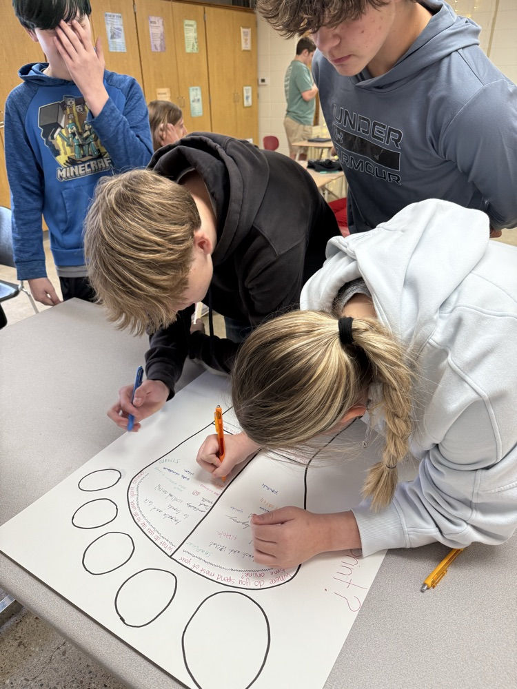 Student’s completing the activity.