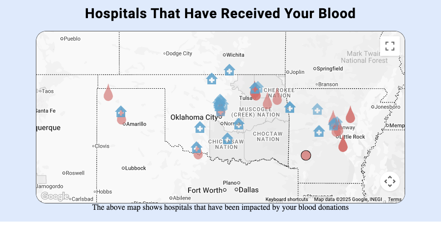 Hospitals we helped with the blood