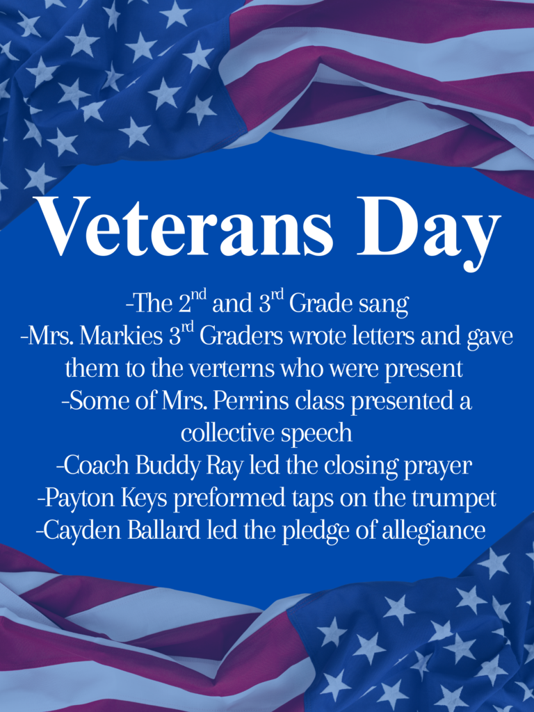 South PIke County participates in Veterans Day program at the Senior Citizens Center.