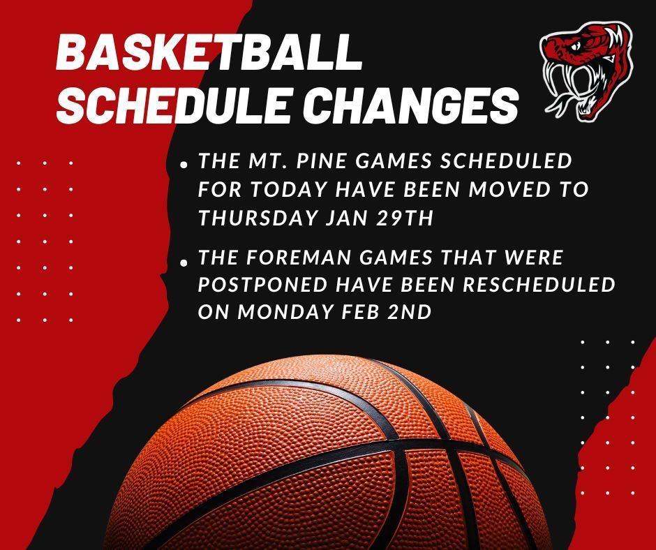 Basketball Schedule Changes