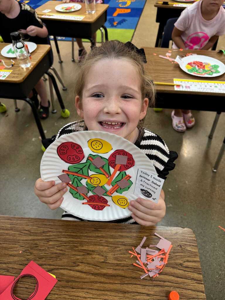 Scissor Salad in Kindergarten