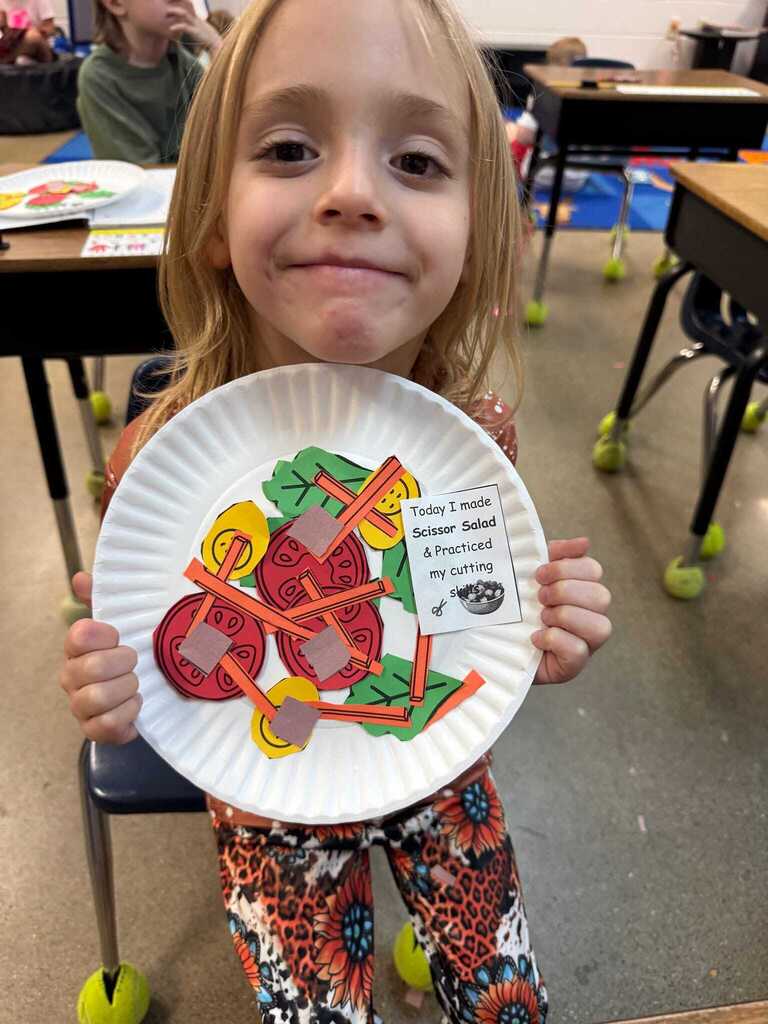 Scissor Salad in Kindergarten