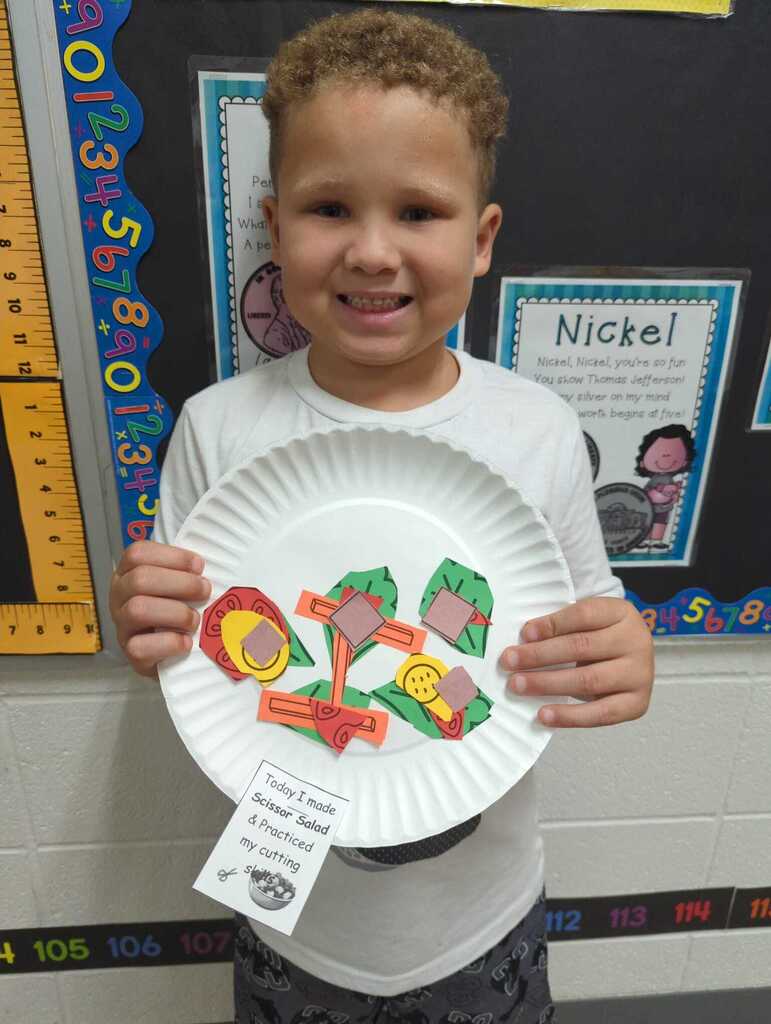Scissor Salad in Kindergarten