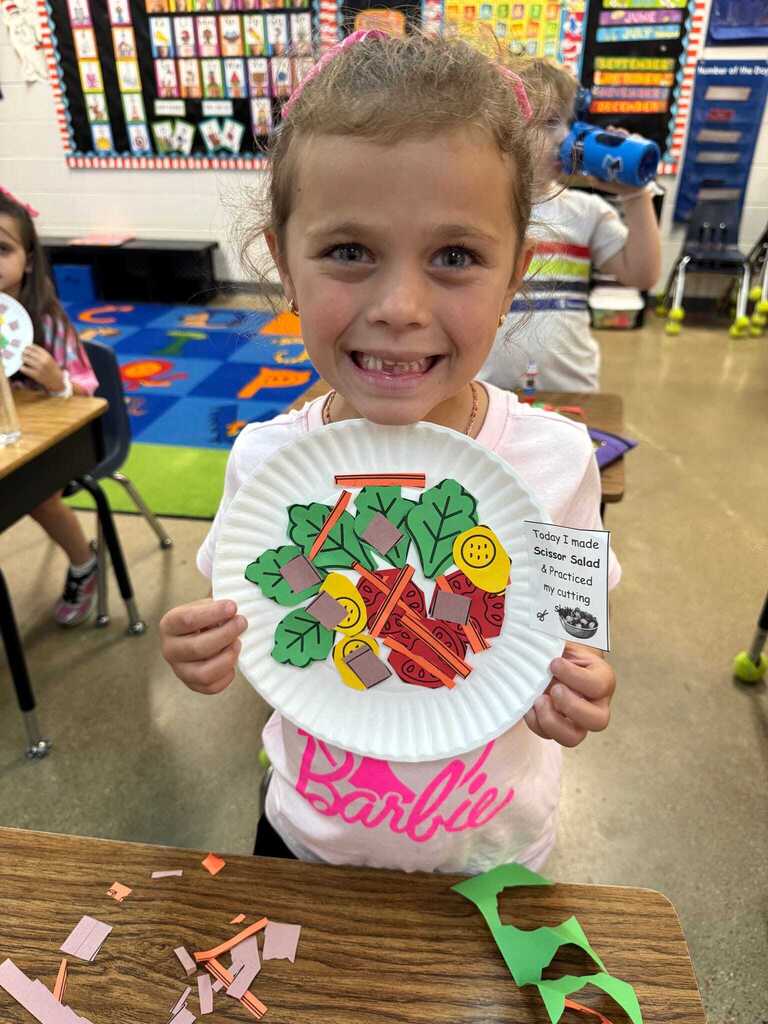 Scissor Salad in Kindergarten