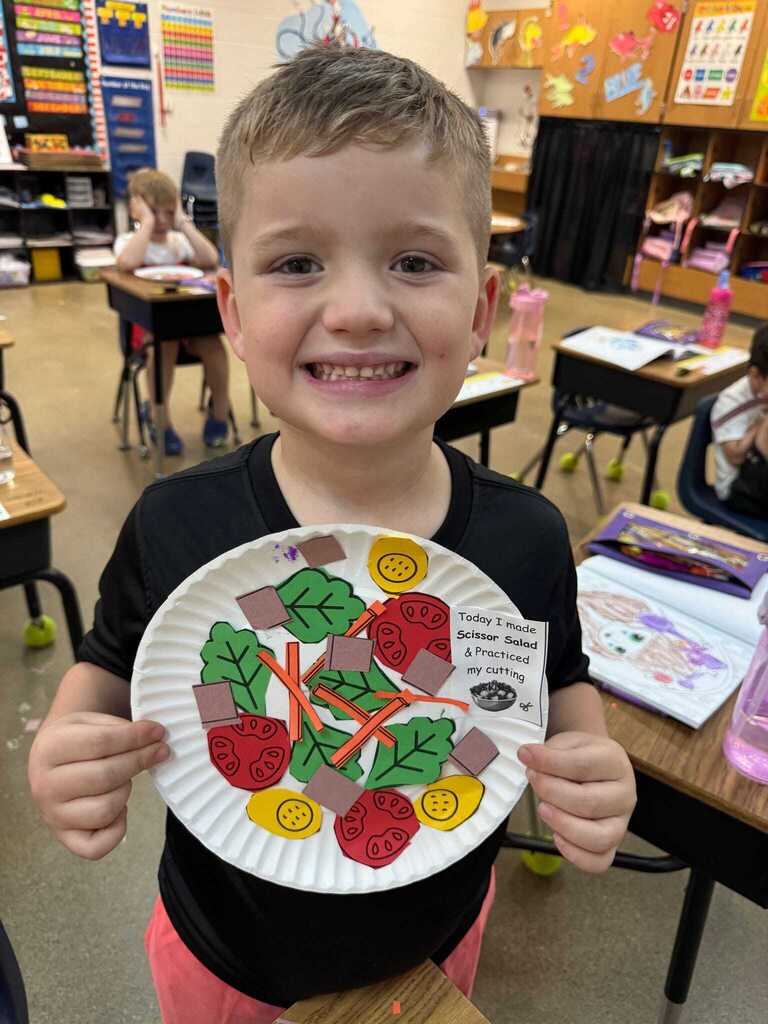 Scissor Salad in Kindergarten