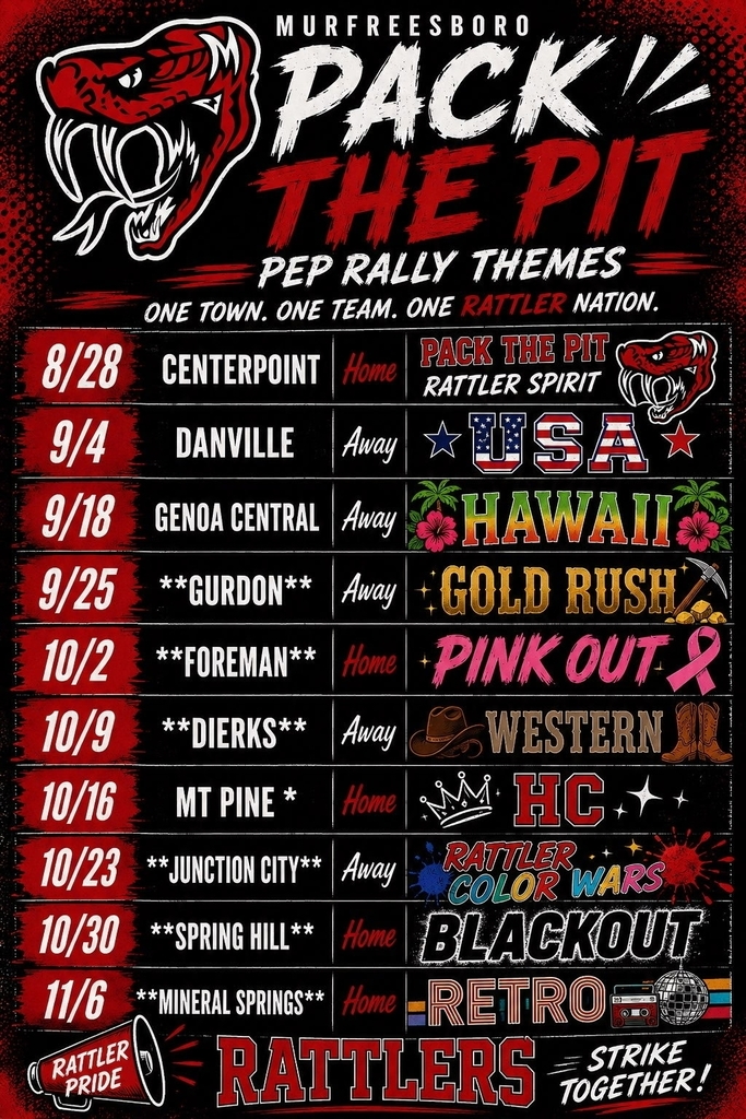 Pep Rally Themes 2026