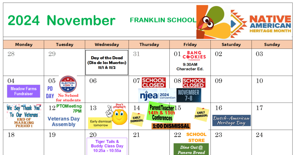 Franklin November 2024 Calendar