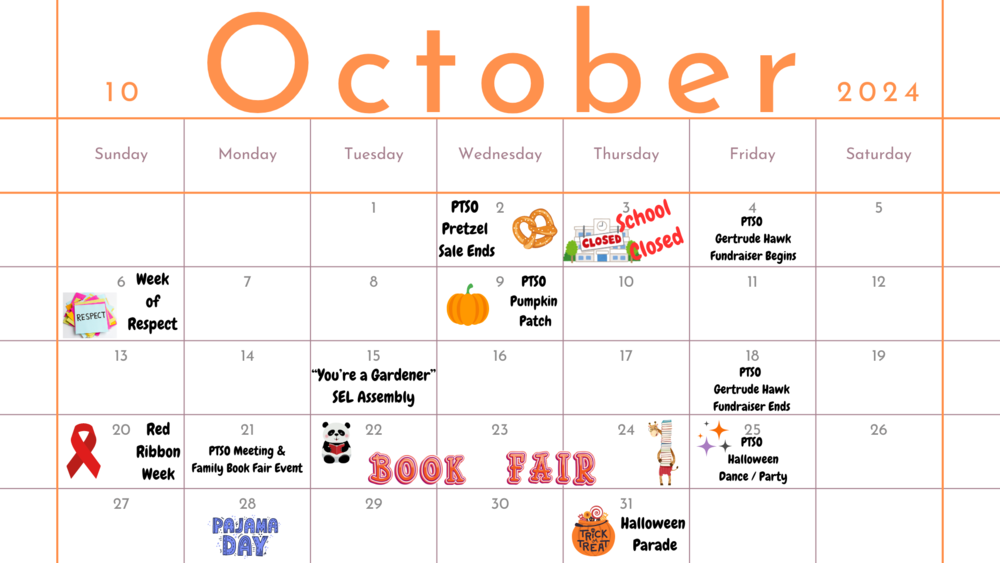 Riley October Calendar Riley Elementary School