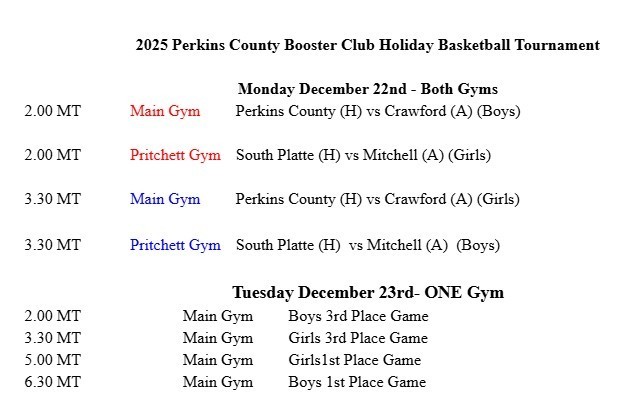 Perkins County Holiday Tournament 2025