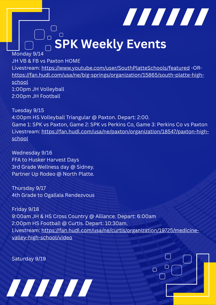 Weekly Events