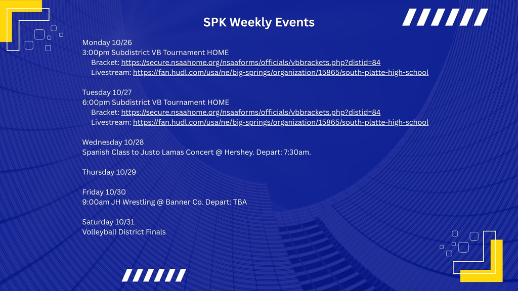 Weekly Events