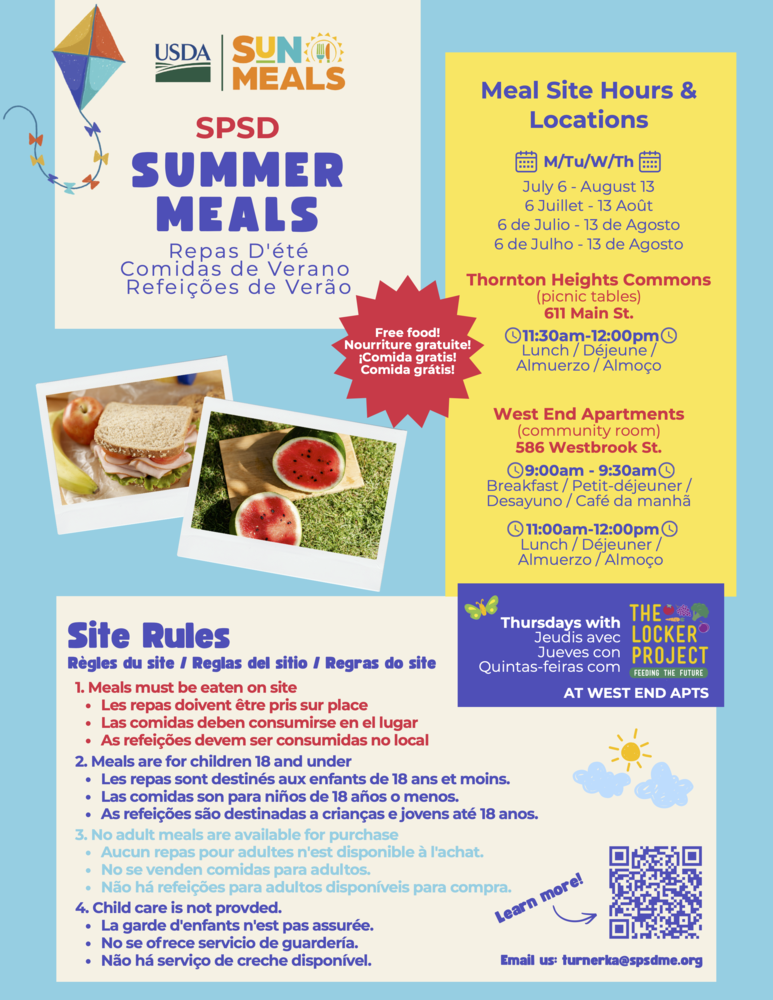 SPSD Summer Meals Flyer 2026