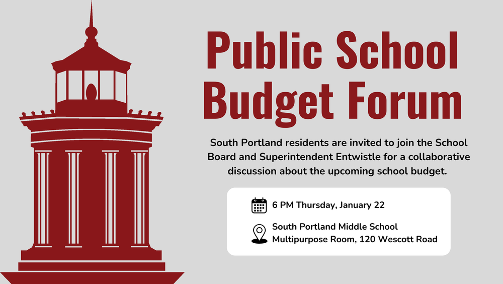 Public School Budget Forum: 6 PM Thursday, January 22 in the SPMS Multipurpose Room