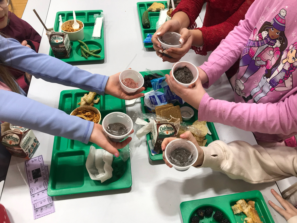 Students at Dyer Elementary School enjoyed a pretty pink Beet Hummus and a sweet Chocolate Black Bean dip.