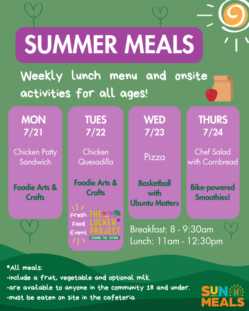 Summer Meal Program - Week of 7/21