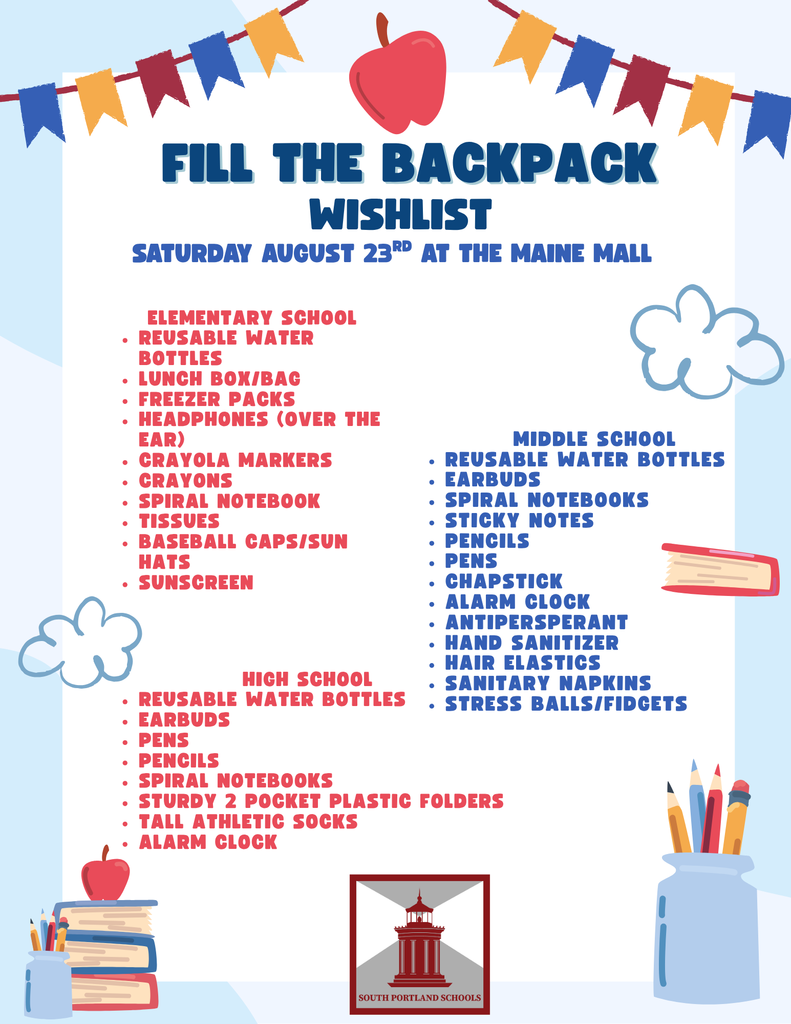 Fill the Backpack at the Maine Mall: Saturday, August 23