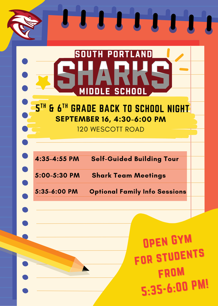 Shark Team Learning Night 5/6 info