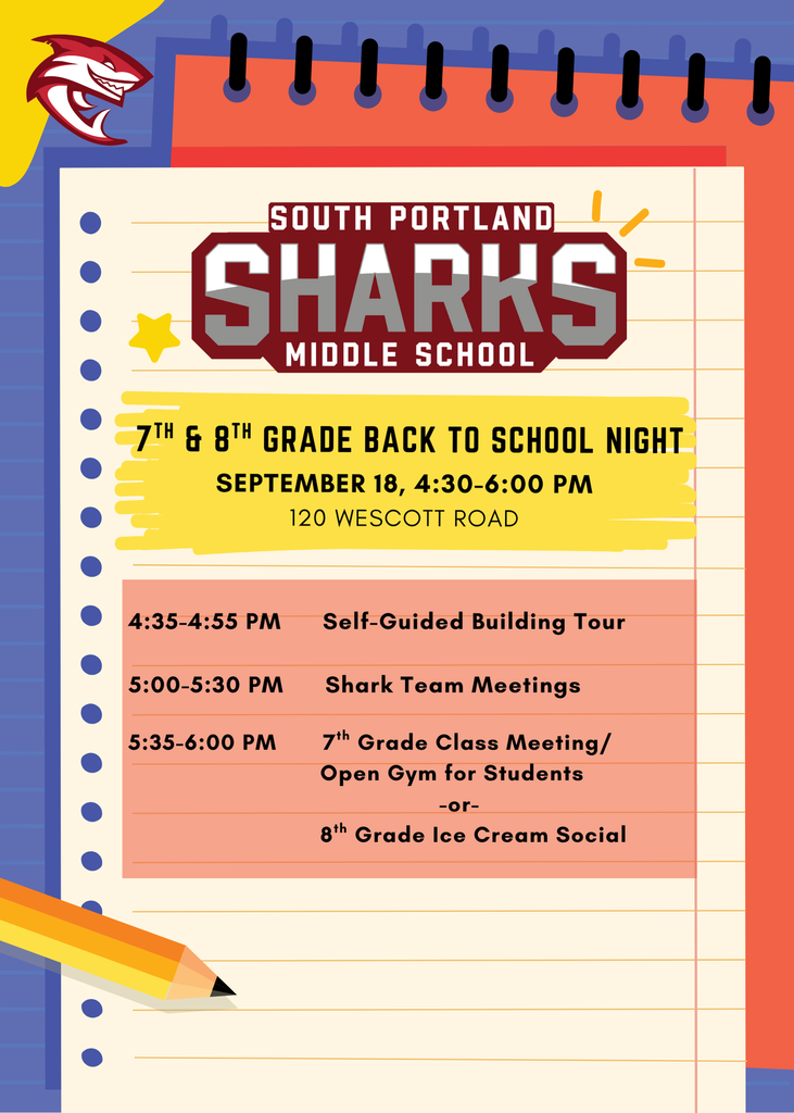 Grades 7 & 8 Shark Team Learning Night