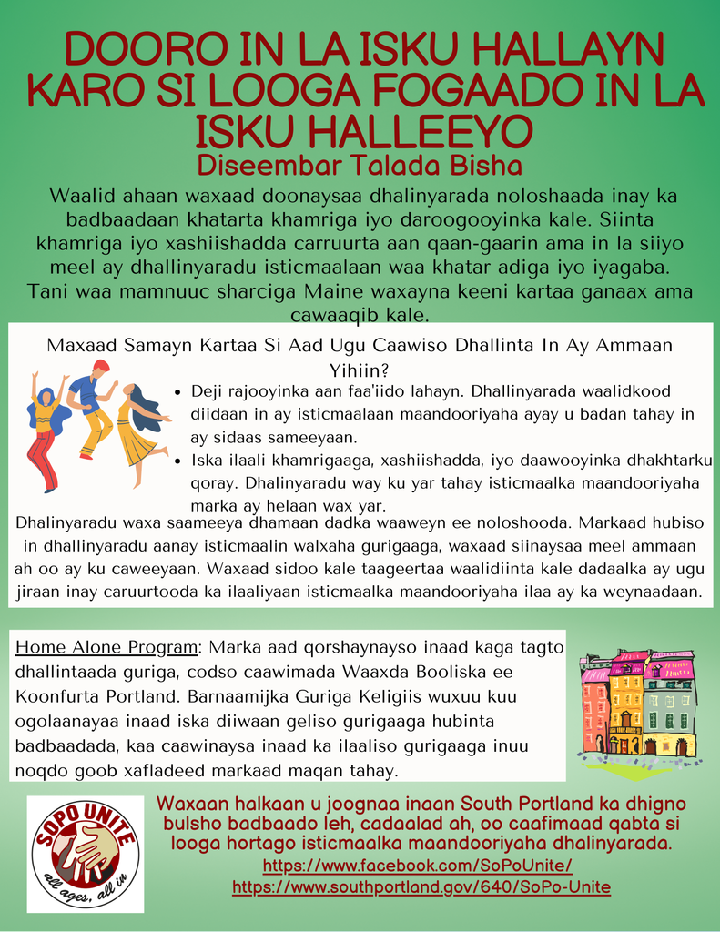 SoPo Unite Tip of the Month December 2025 - Somali