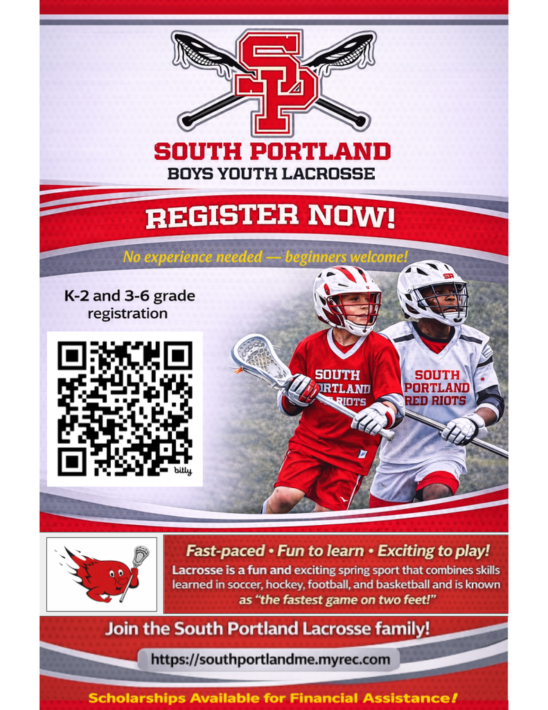 South Portland Youth Lacrosse Registration for K-2 and 3-6