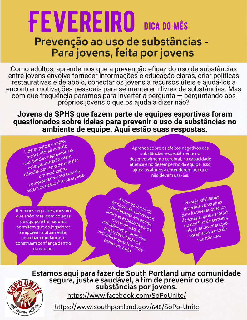 SoPo Unite Tip of the Month - February 2026 Portuguese