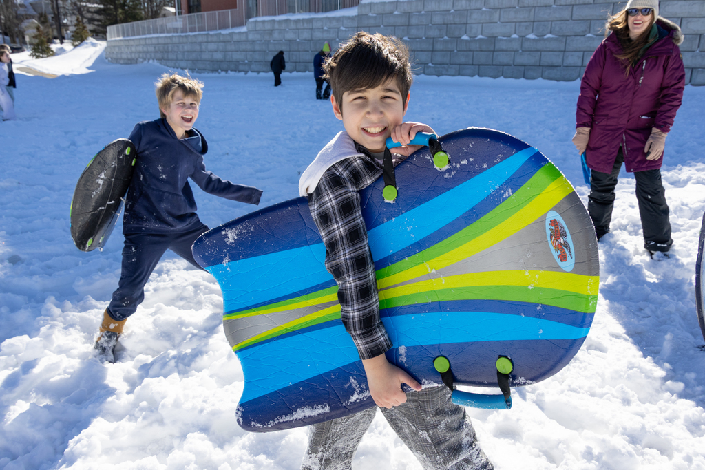 SPMS students sledding