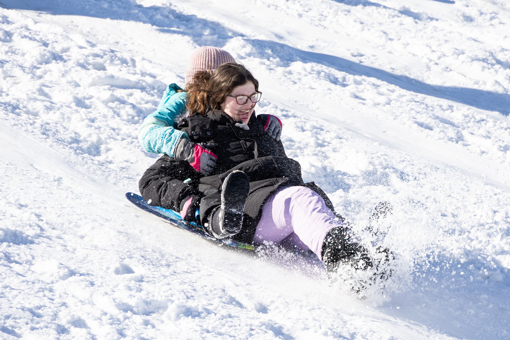SPMS students sledding