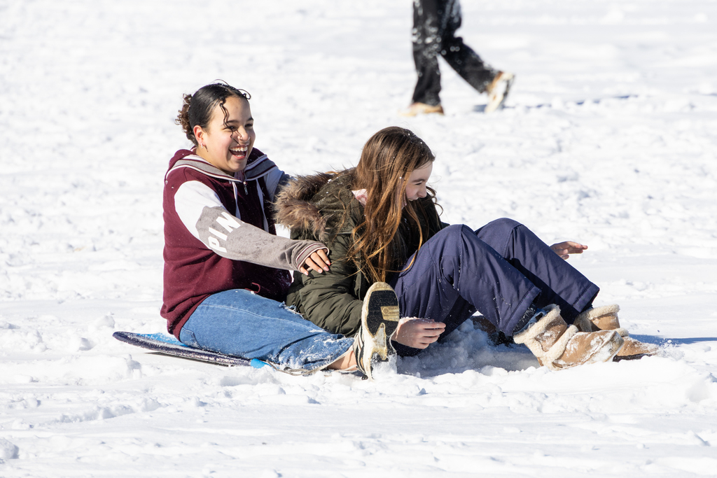 SPMS students sledding
