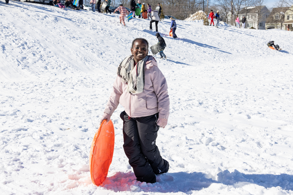 SPMS students sledding