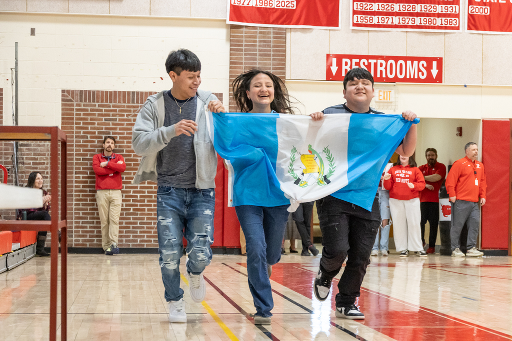 The Flag Ceremony during the Culture Day Celebration at South Portland High School