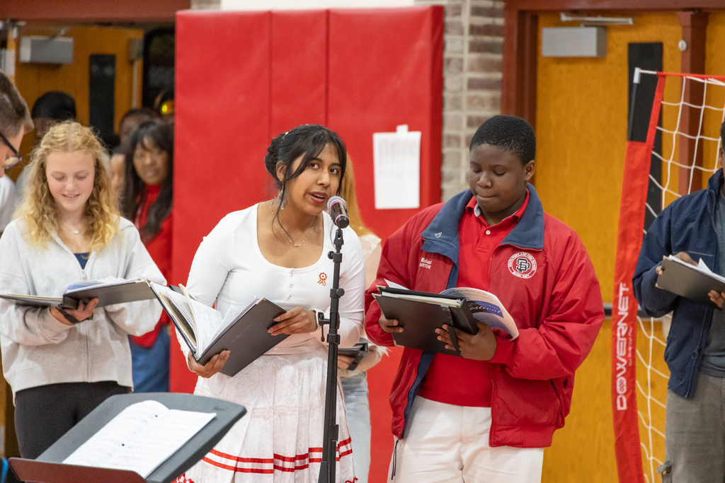 The Chambers singing at the Culture Day Celebration at South Portland High School