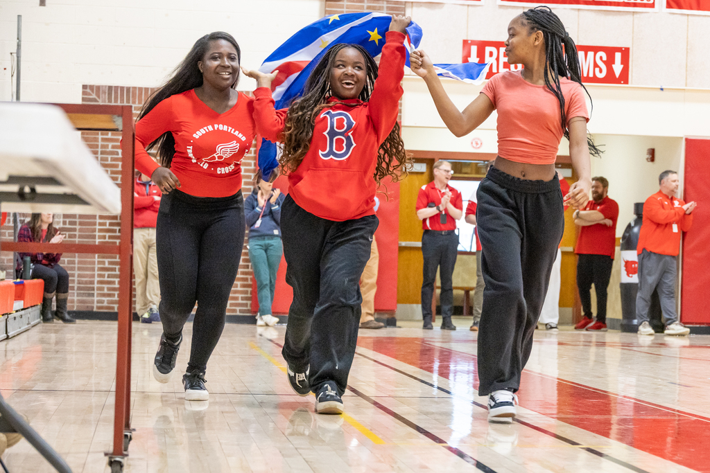 The Flag Ceremony during the Culture Day Celebration at South Portland High School