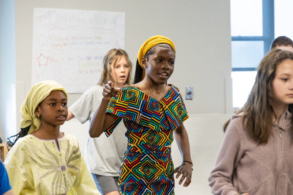 Students dancing in an Afro Hip Hop workshop during World Cultures Day.