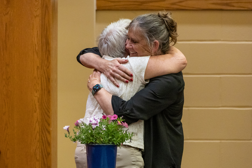 Recognizing retiring staff member.