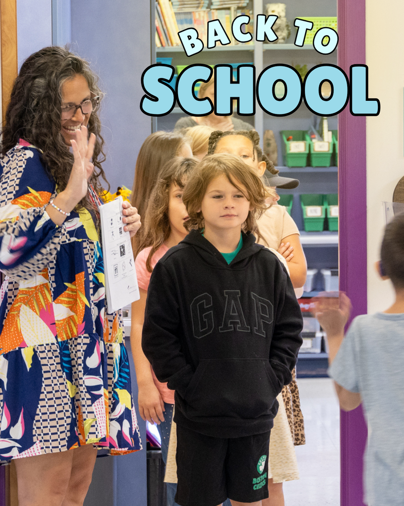 Back to School - Photo of teacher waving at student