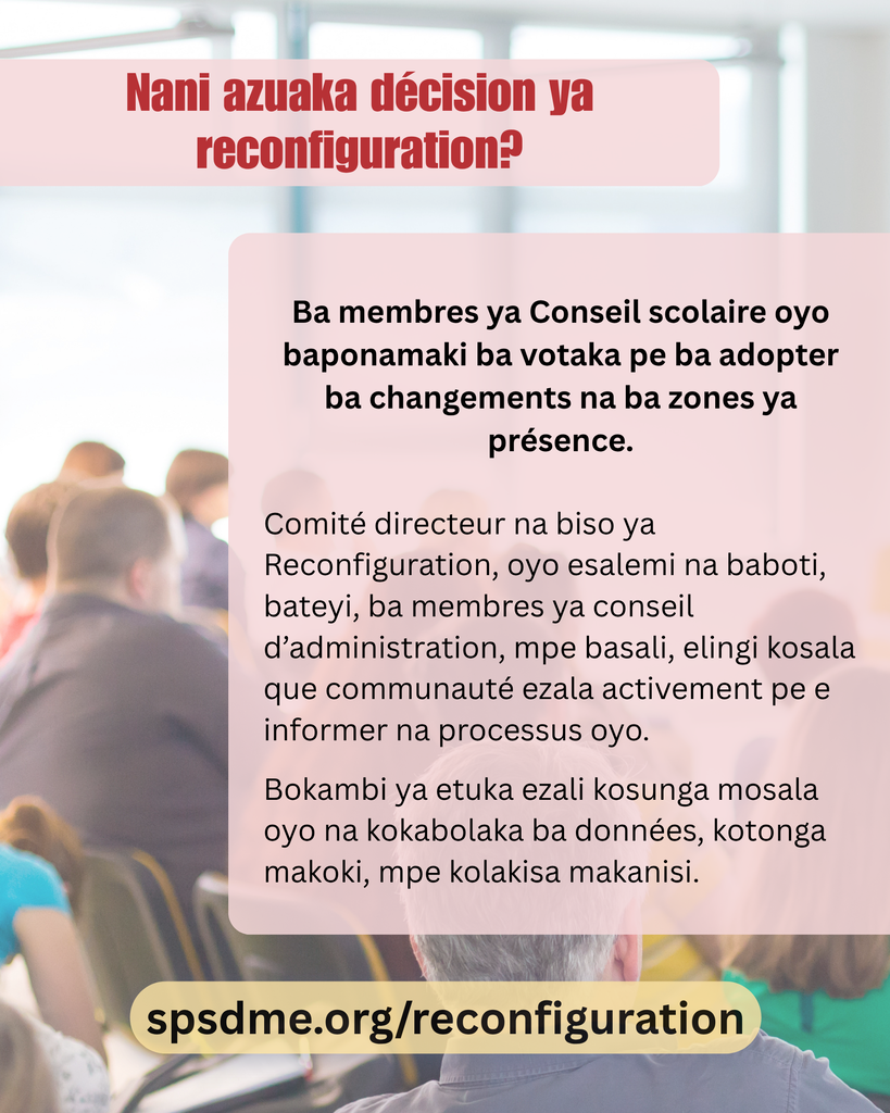 Who makes the decision on reconfiguration? (Lingala)