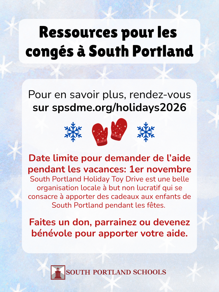 South Portland Holidays 2026 (French)