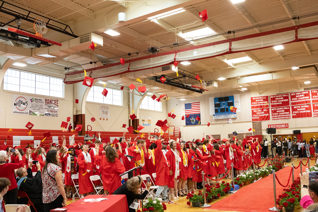 SPHS Class of 2024 toss their caps into the air!