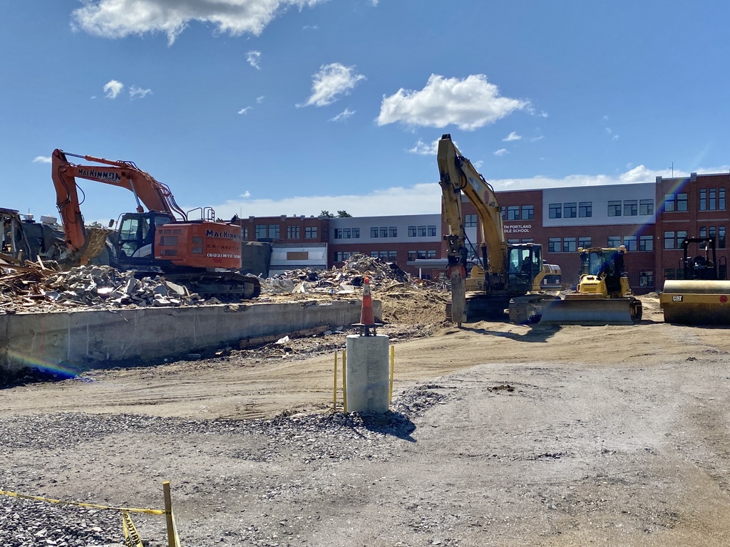 Construction at South Portland Middle School
