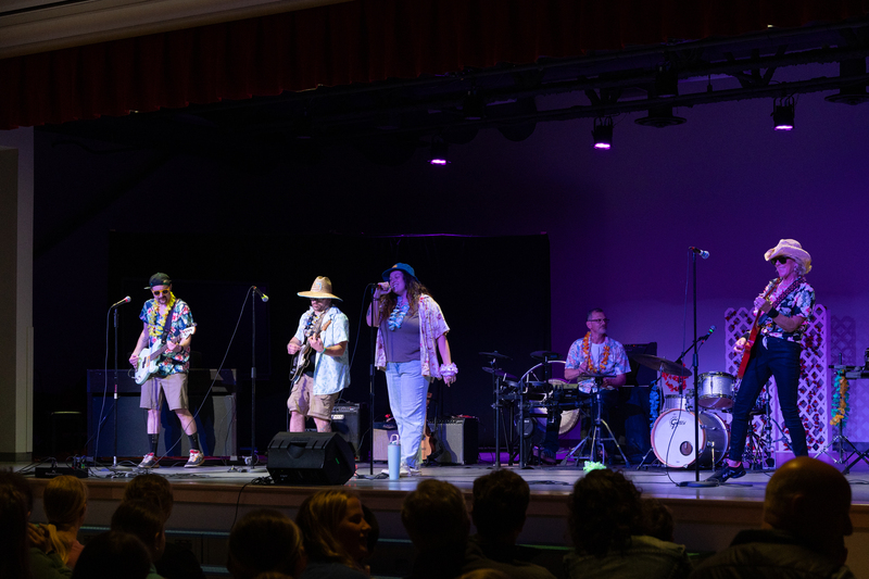 SPMS Talent Show & Fundraiser - staff members singing on stage