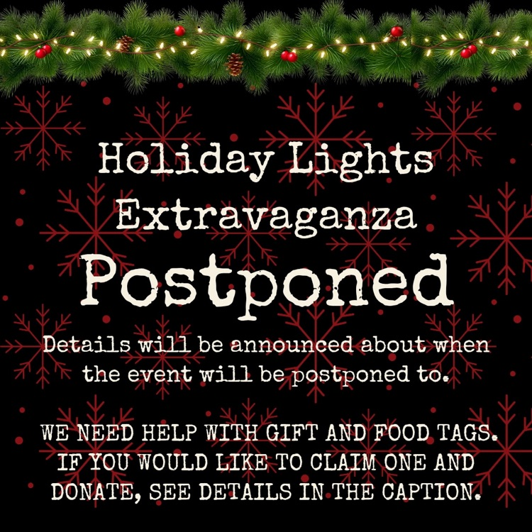 Holiday Lights Postponed