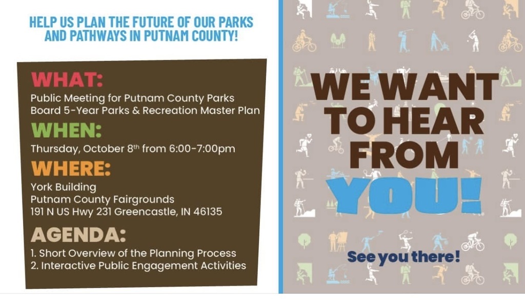Putnam Parks meeting 10/8/2026 at Putnam Co Fairgrounds
