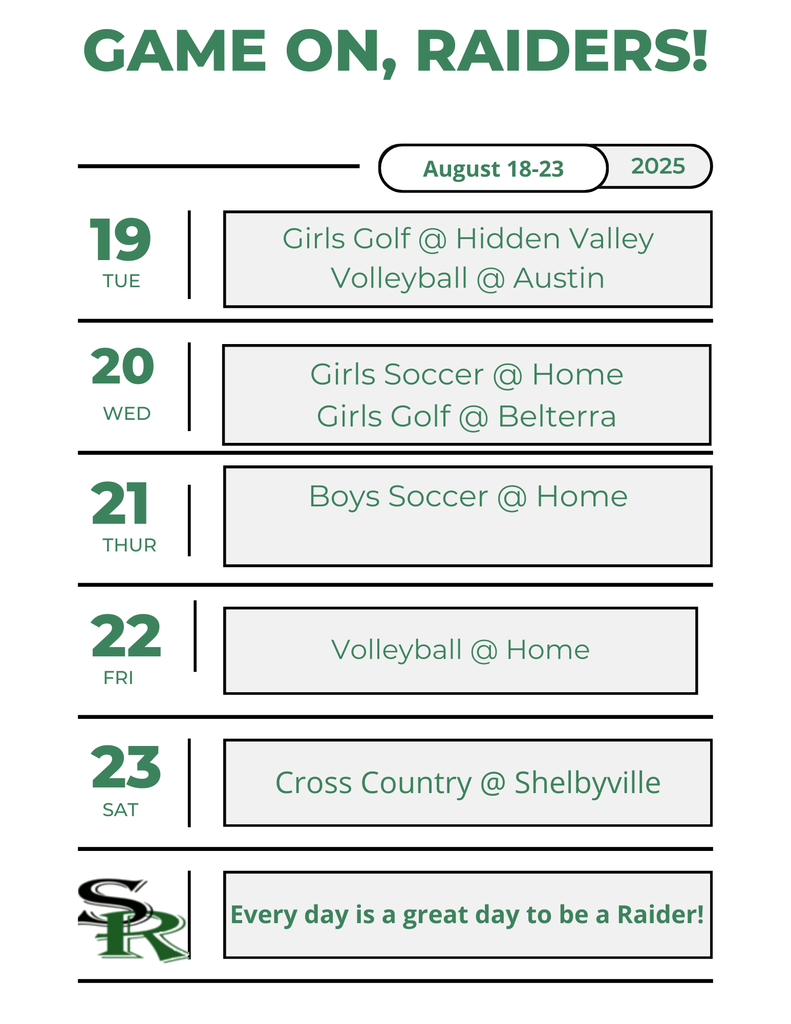 Athletic Schedule 