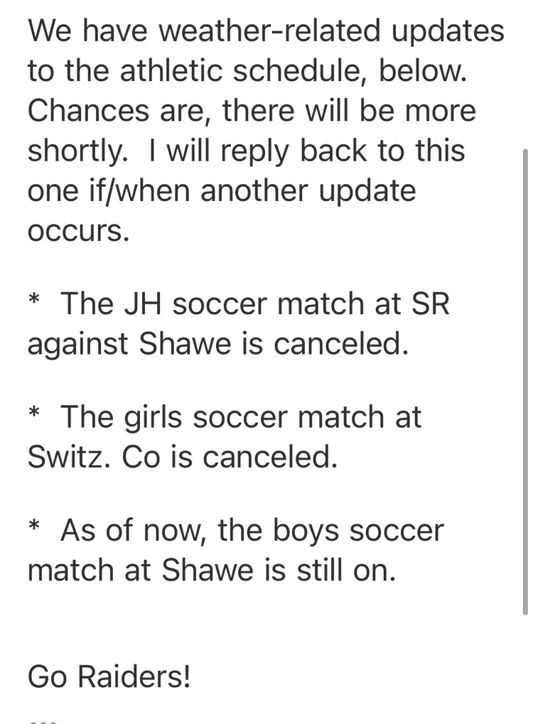 athletic update
