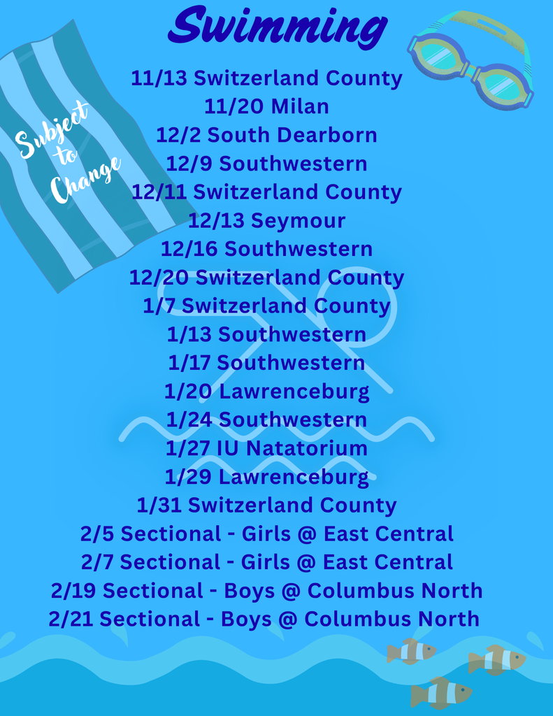 Swimming 2025 - 2026